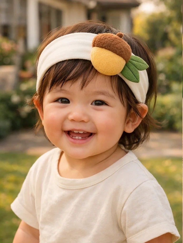 Acorn Baby Headband – Nature-Inspired Design, Perfect for Gift Sets & Wholesale
