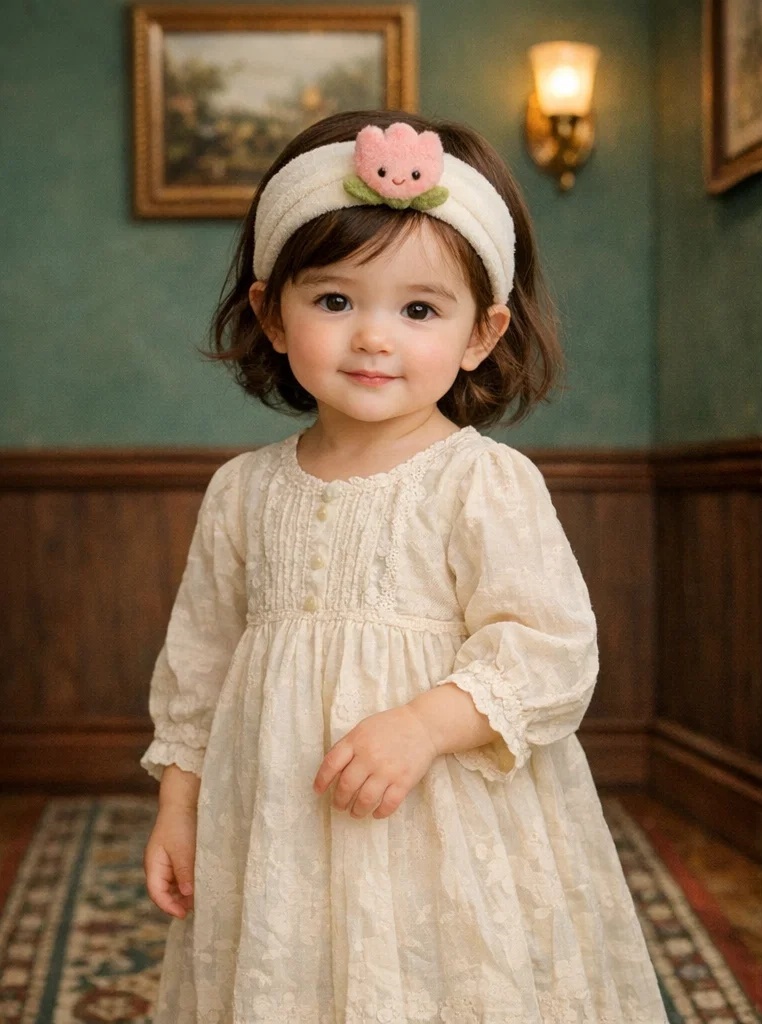 Diadema para bebé con flor rosa de felpa – producto estrella para mayoristas y boutiques infantiles