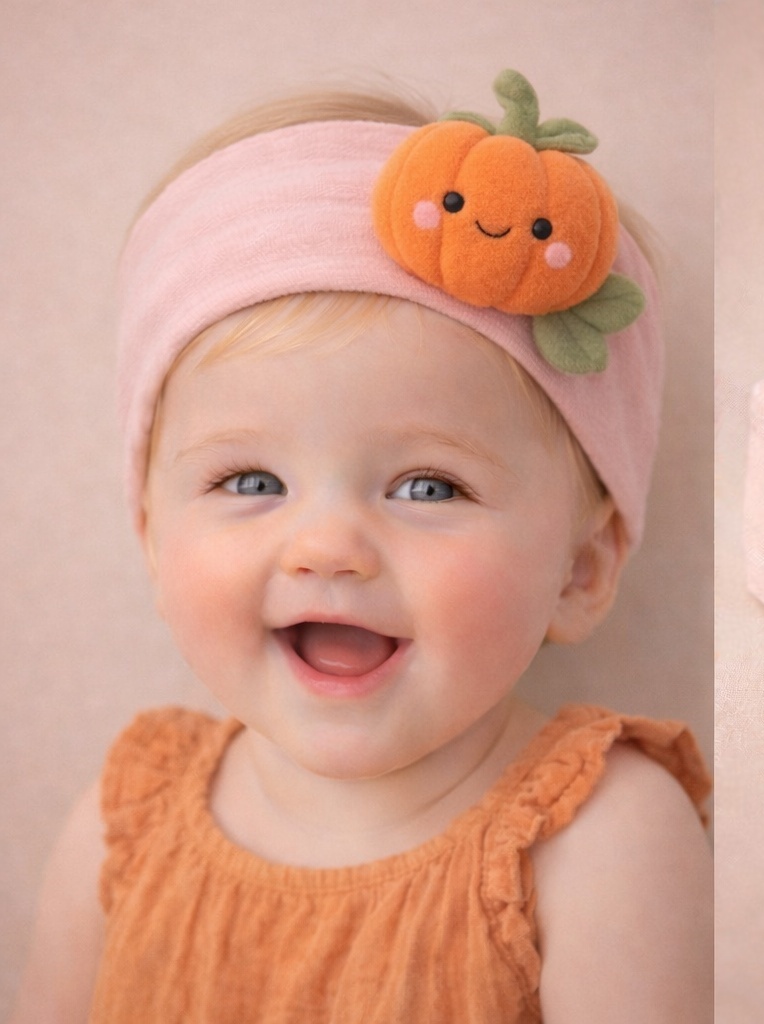 Pumpkin Baby Doll Headband – Holiday Bestseller for Wholesale Baby Collections