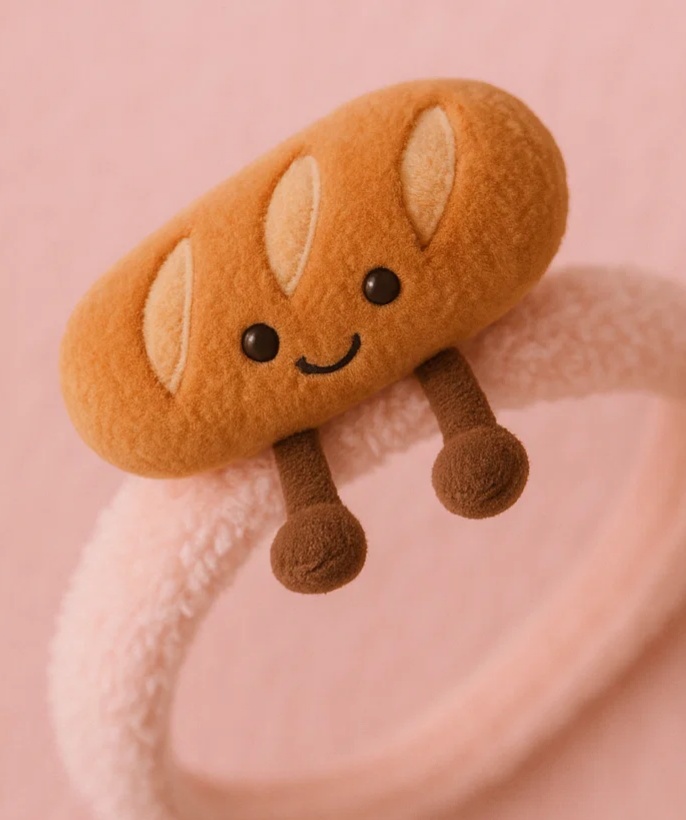 Baby Cute Plush Skiing Doll Headband | Detachable Cartoon Toy Hairband | Soft and Warm Newborn Headwear Accessory