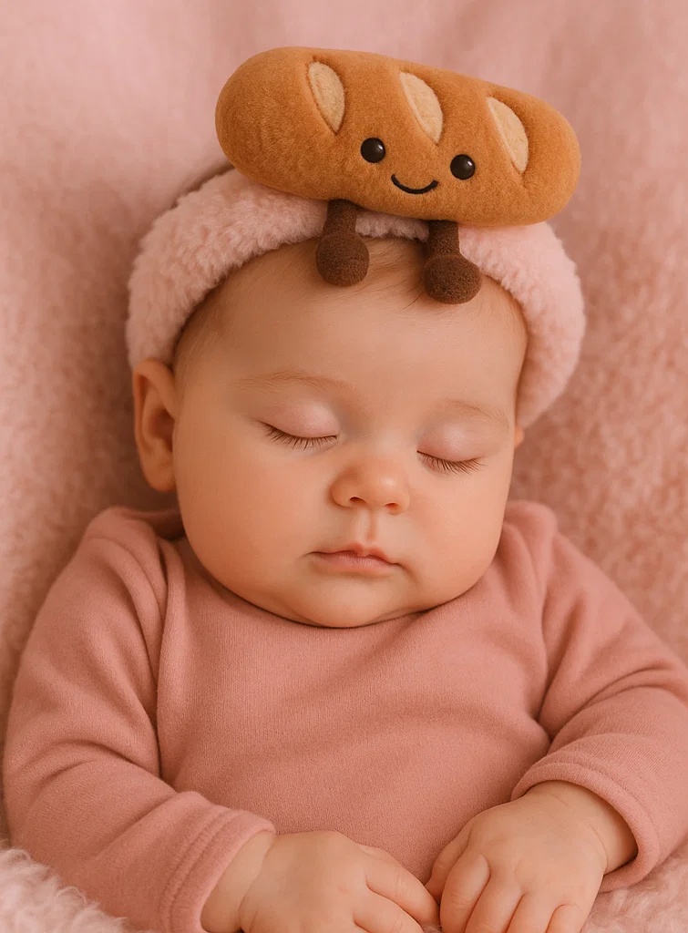 Baby Cute Plush Skiing Doll Headband | Detachable Cartoon Toy Hairband | Soft and Warm Newborn Headwear Accessory