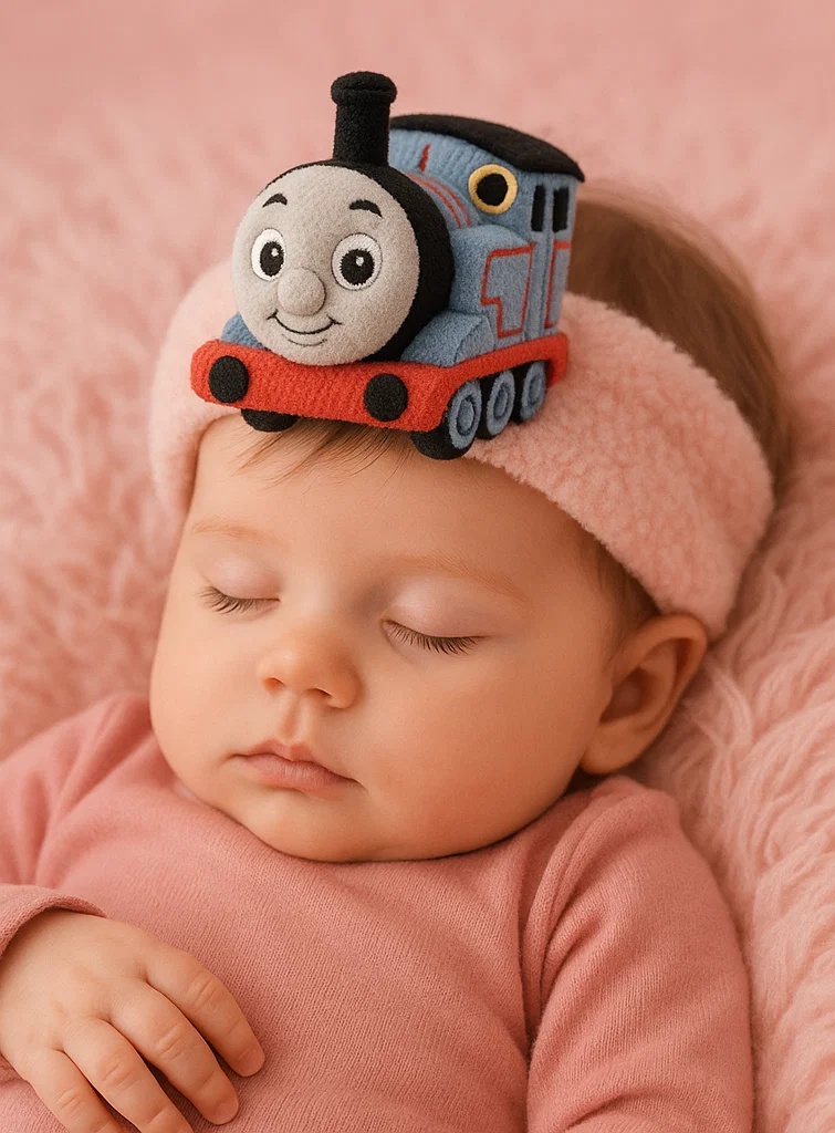 Plush Train Baby Headband – Cute Cartoon Newborn Infant Hair Accessory