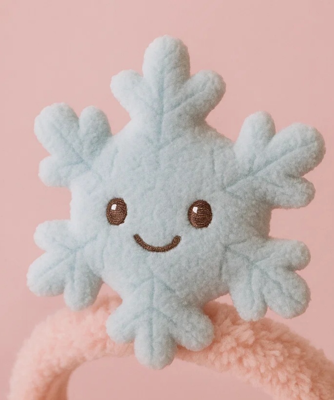 Plush Snowflake Baby Headband – Cute Cartoon Newborn Infant Hair Accessory