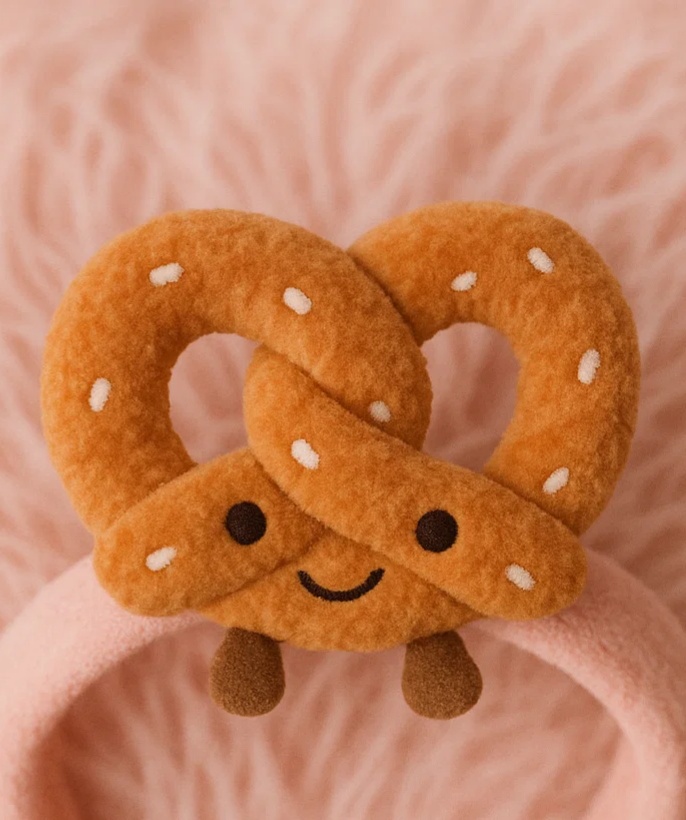 Plüsch Brezel Baby Haarband – Süßes Cartoon Neugeborenen Haaraccessoire