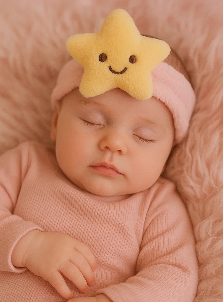 Plush Yellow Star Baby Headband – Cute Cartoon Newborn Infant Hair Accessory