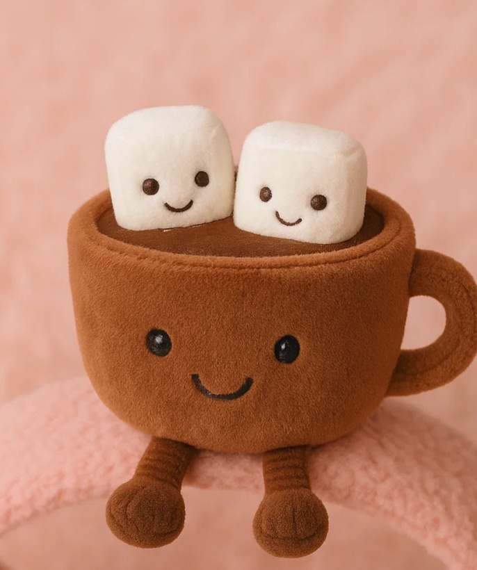 Plush Hot Chocolate Baby Headband – Cute Cartoon Newborn Infant Hair Accessory