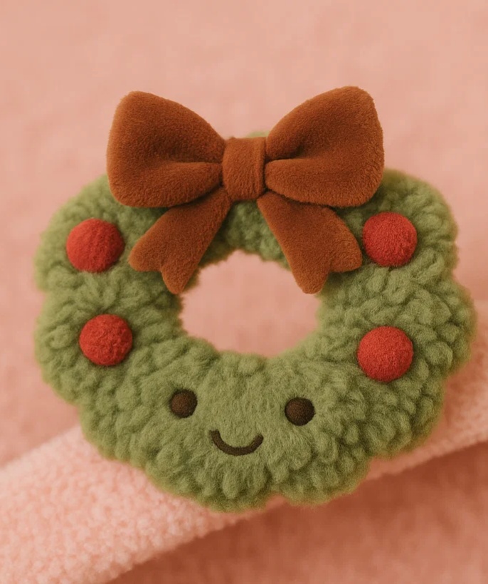 Tiara de bebê coroa de Natal de pelúcia – Acessório de cabelo fofo de desenho animado para recém-nascido