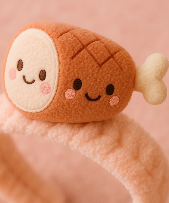 Plush Ham Baby Headband – Cute Cartoon Newborn Infant Hair Accessory