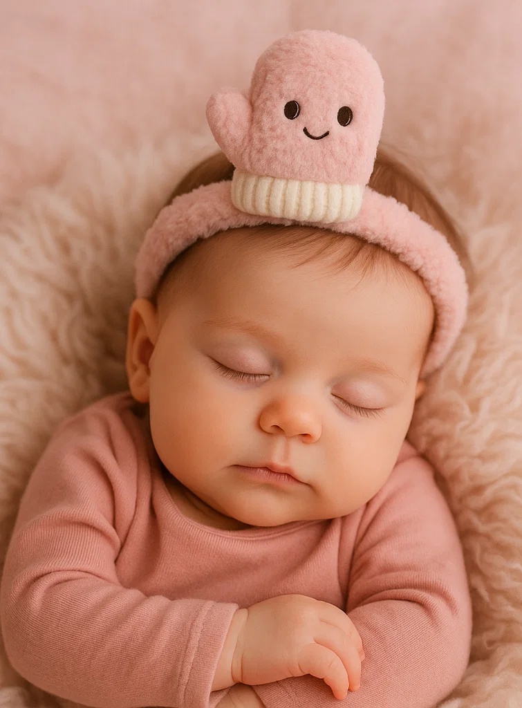 Plush Mitten Baby Headband – Cute Cartoon Newborn Infant Hair Accessory