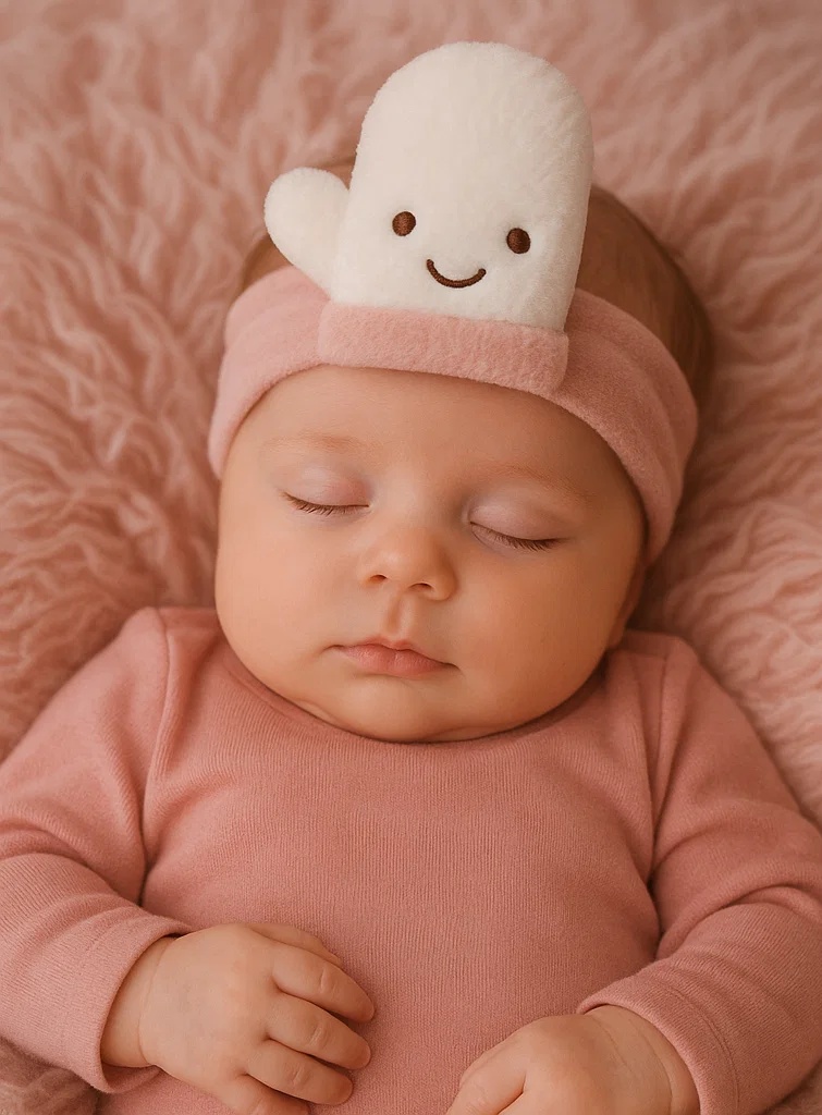 Plush White Mitten Baby Headband – Cute Cartoon Newborn Infant Hair Accessory
