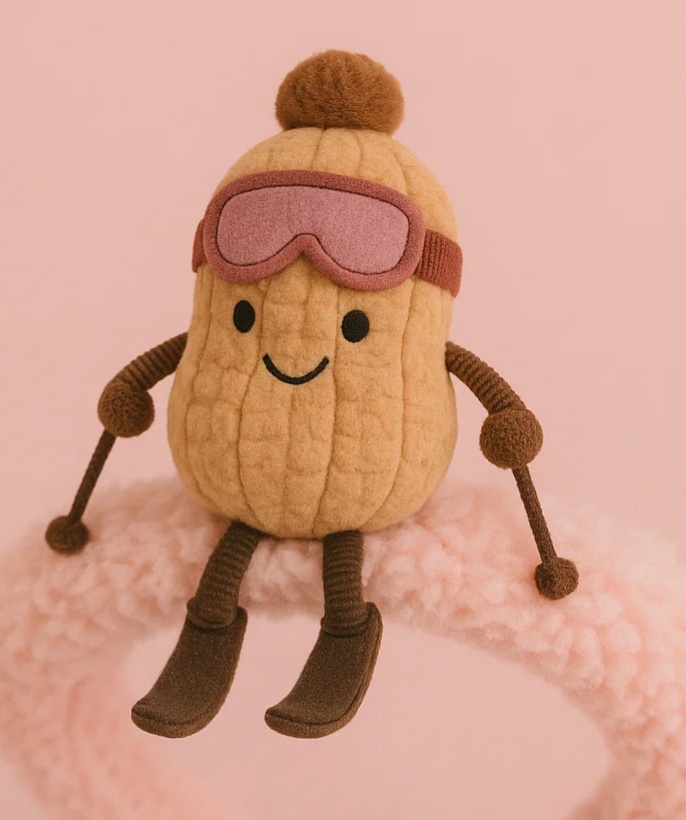Bandeau bébé Amuseables Cacahuète Après Ski – Accessoire cheveux mignon dessin animé pour nouveau-né
