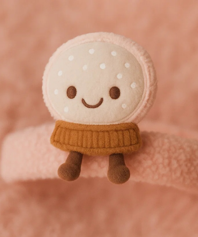 Plush Cookie Baby Headband – Cute Cartoon Newborn Infant Hair Accessory