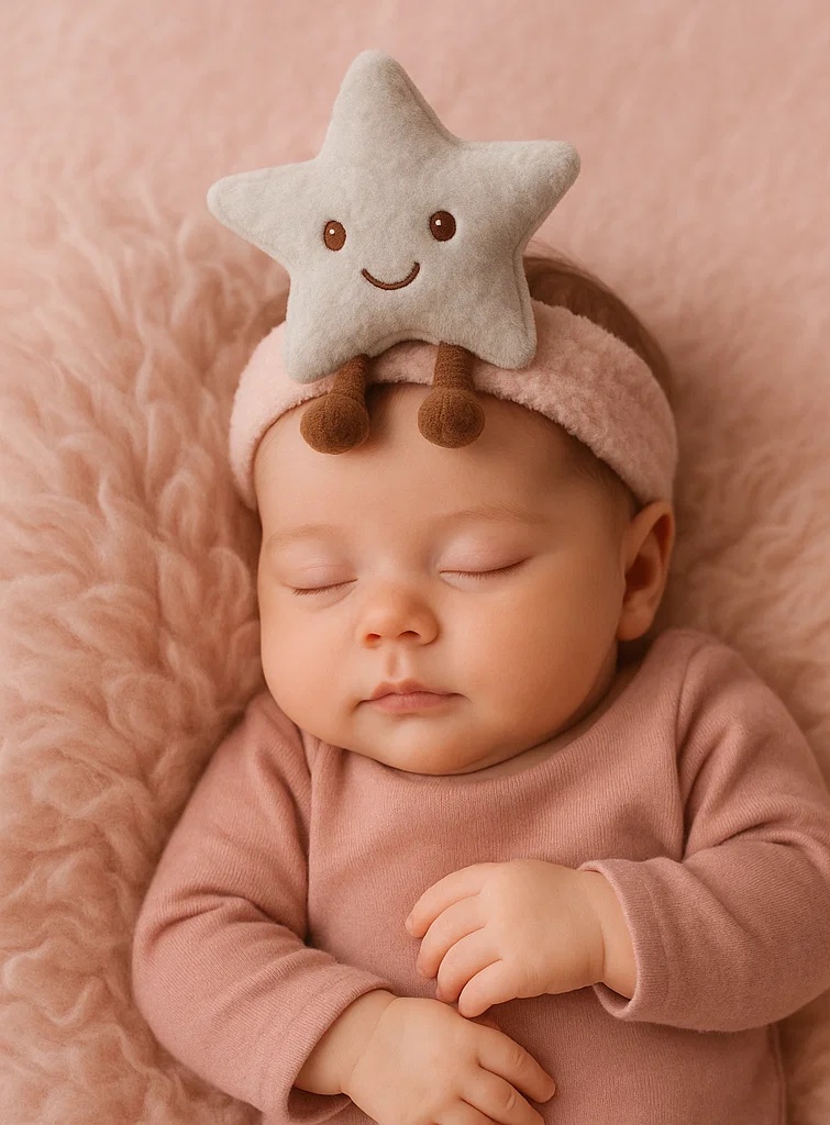 Plush Star Baby Headband – Soft Newborn Cartoon Hair Accessory