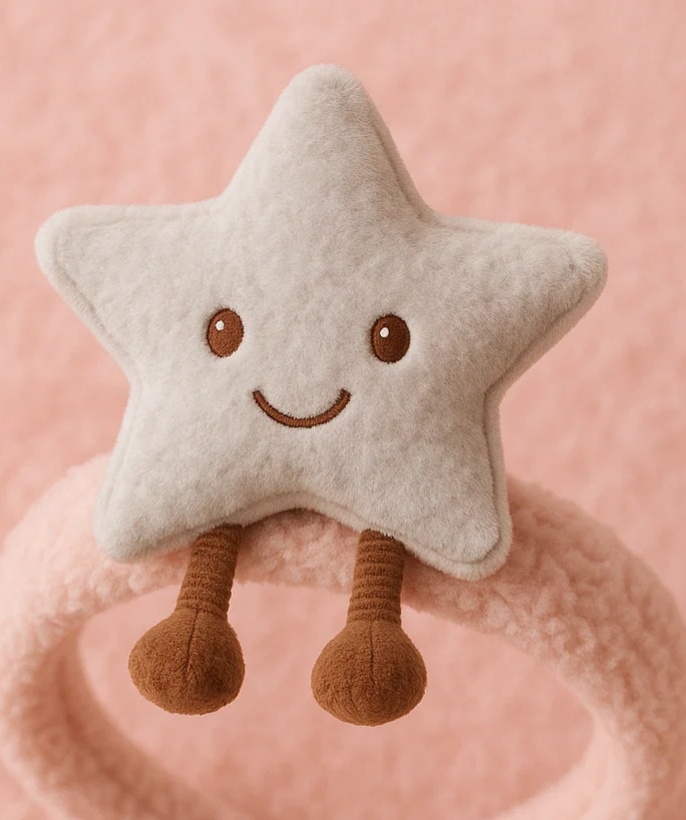 Plush Star Baby Headband – Soft Newborn Cartoon Hair Accessory