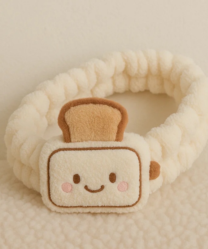 Plush Toast Baby Headband – Cute Newborn Infant Cartoon Hair Accessory