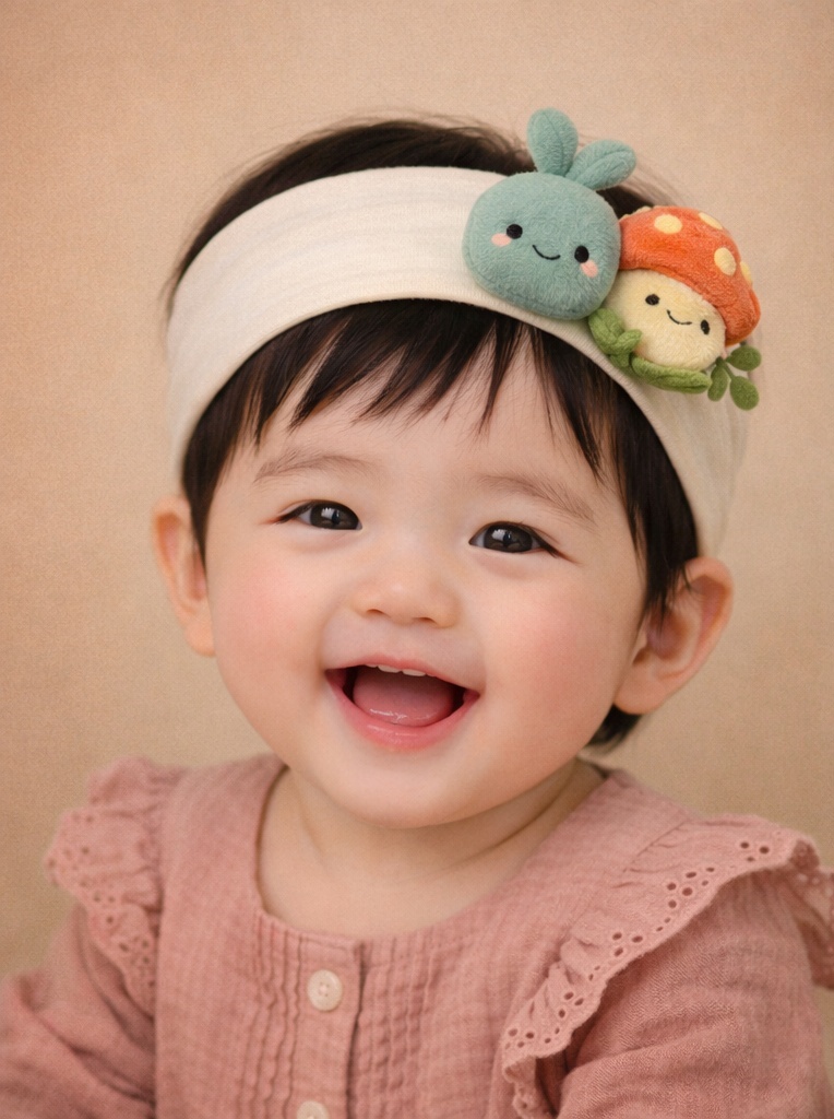 Kawaii Bunny & Mushroom Baby Headband – High Repeat Order Item for Retail Chains