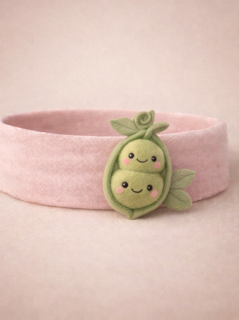 Pea Pod Baby Doll Headband – Adorable Plush Design with Strong Retail Appeal