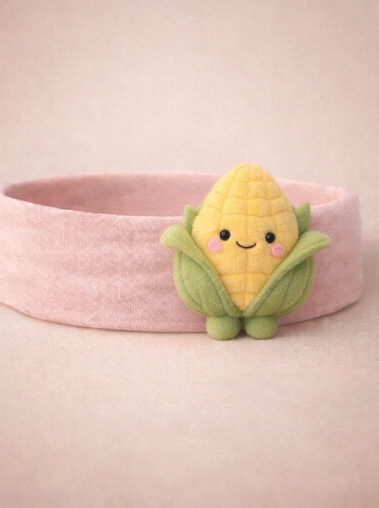 Bandeau bébé avec poupée maïs mignonne – accessoire doux et confortable pour grossistes (B2B)