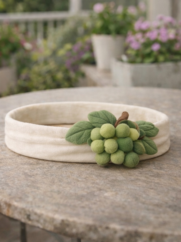 Green Grape Baby Headband – Unique Plush Fruit Accent for Creative Retail Displays