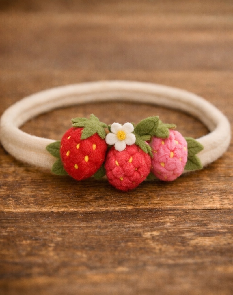 Cartoon Berry Felt Hairbands – Best-Selling Baby Girl Accessory for Wholesalers