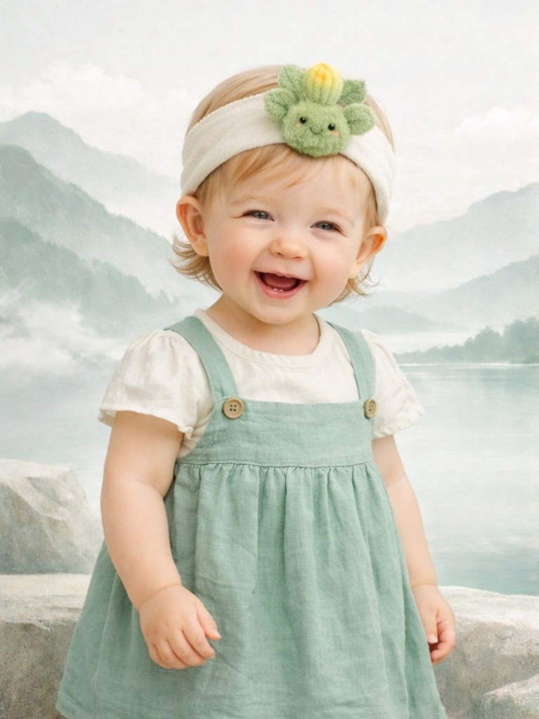 Charming Green Cactus Baby Headband - Cute and Comfortable