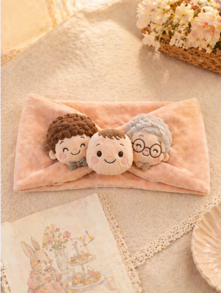 Retail-Ready Detachable Plush Girl Doll Baby Headband for Baby Boutiques & Gift Add-On Sales