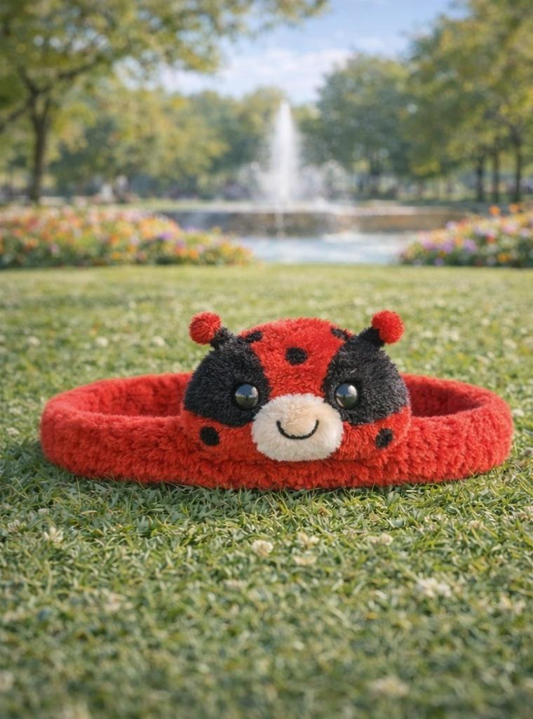 Ladybug Plush Baby Headband – Cute Red Insect Hairband for Newborns
