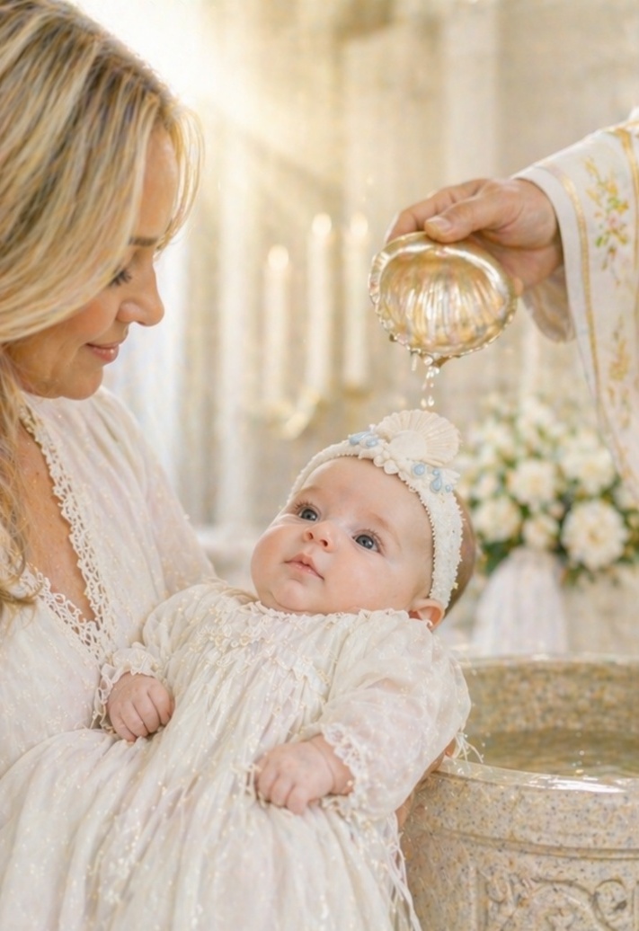 Diadema de Bautizo OEM al por Mayor para Bebé y Muñeca con Apliques Desmontables