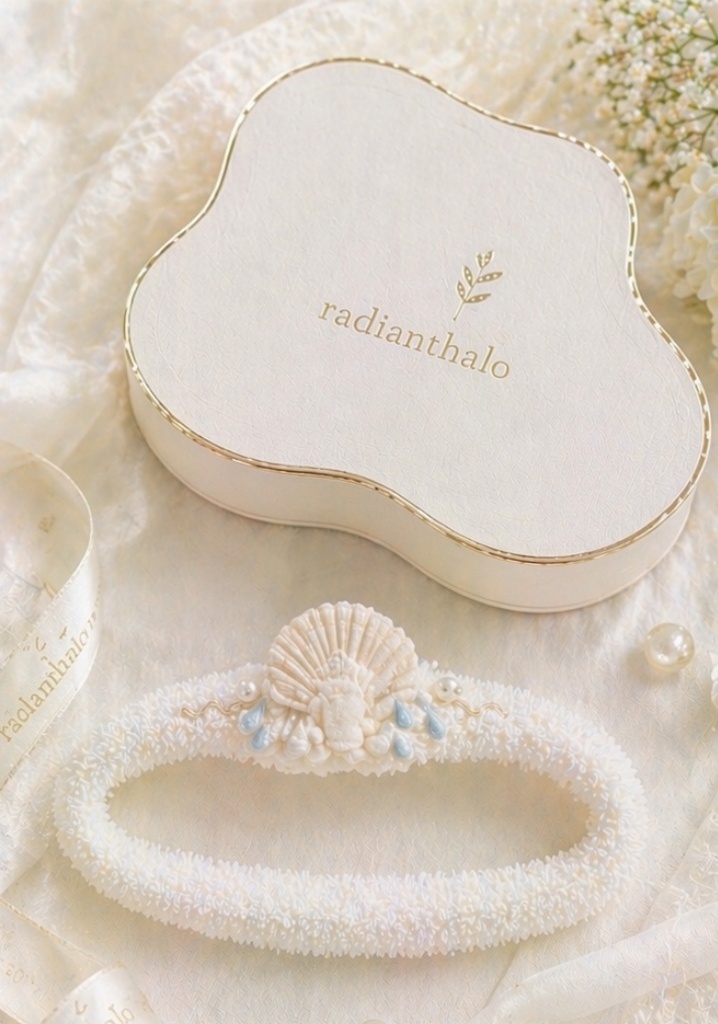 Diadema de Bautizo OEM al por Mayor para Bebé y Muñeca con Apliques Desmontables