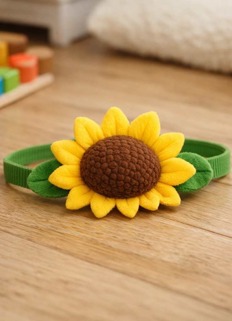 Sweet Floral Plush Baby Head Wrap Accessory for Newborn Styling, Gifts, and Photos