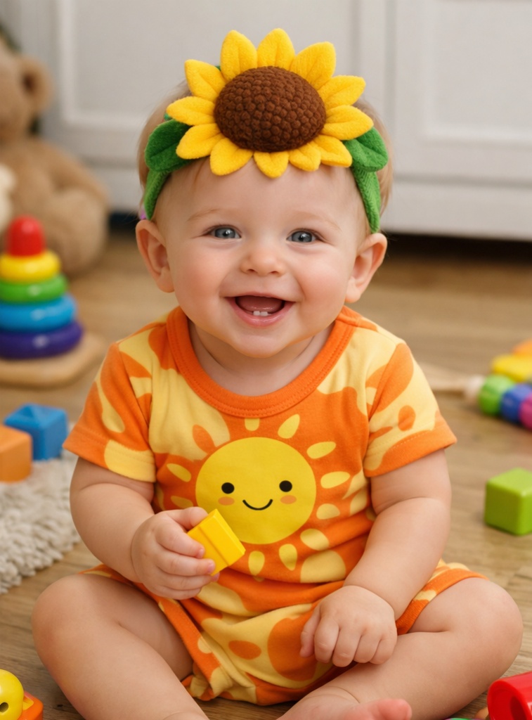Sweet Floral Plush Baby Head Wrap Accessory for Newborn Styling, Gifts, and Photos