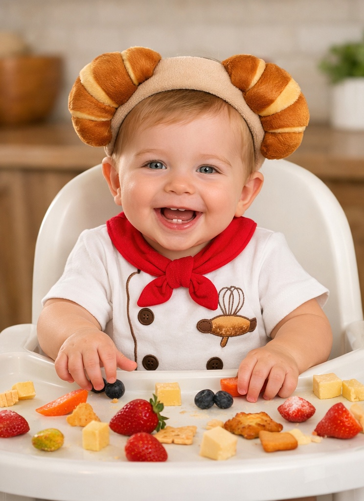 Eco-Friendly Cotton Baby Headbands, Fashionable and Functional with Detachable Cartoon Features for Infants