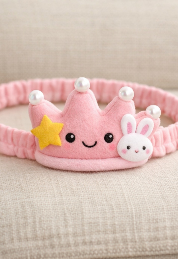 Eco-Conscious Cotton Headbands for Babies, Cute and Detachable Cartoon Designs for Newborn Comfort