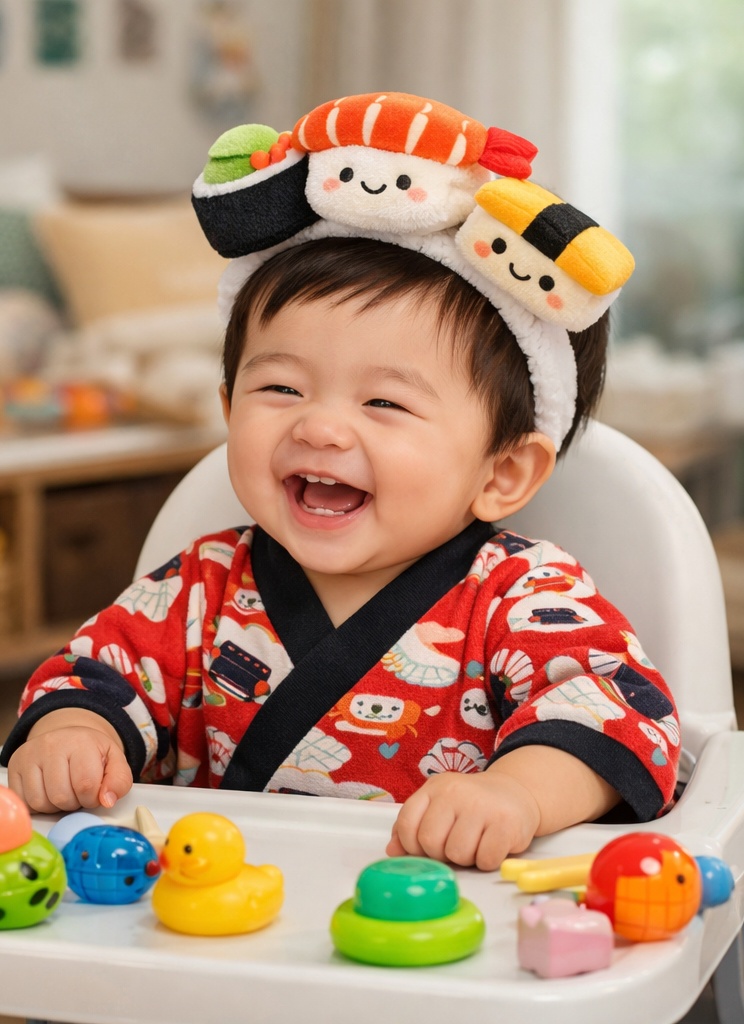 Premium Cotton Baby Headbands, Comfortable and Stylish for Newborns with Detachable Cartoon Accessories