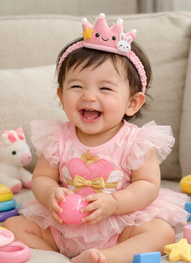 Eco-Conscious Cotton Headbands for Babies, Cute and Detachable Cartoon Designs for Newborn Comfort