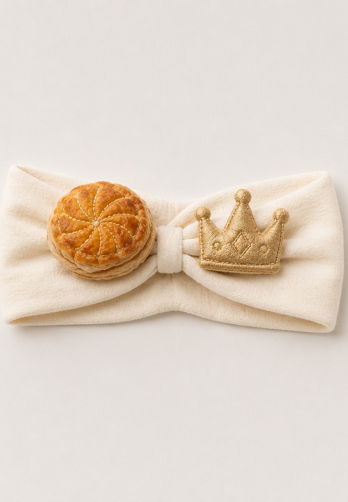 Wholesale OEM/ODM Baby Headband Supplier – Galette des Rois Festival Series Crown & King Cake Headwrap