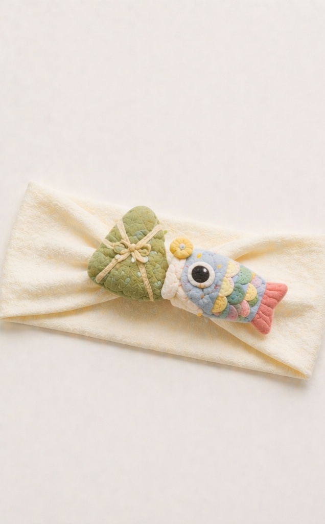 Japanese Koinobori Baby Bandana Headband Soft Stretchable Festival Hair Accessory OEM ODM Wholesale Manufacturer
