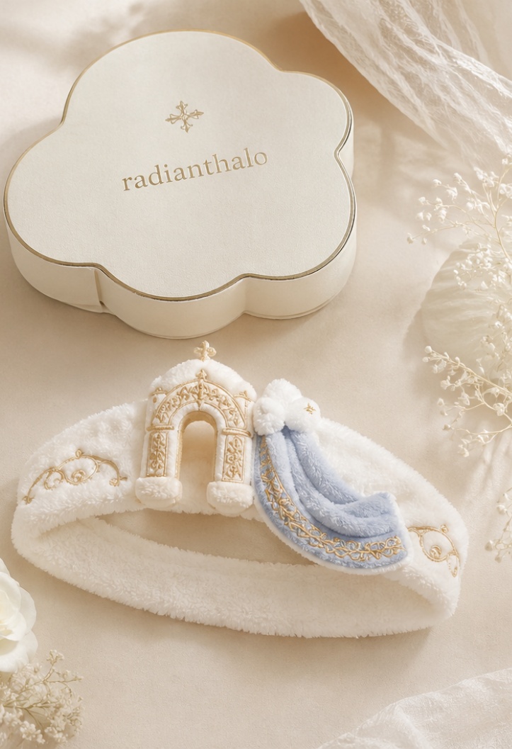 Großhandel Orthodoxes Baby-Taufhaarband mit abnehmbarem Puppenaufsatz und blauem Kreuzdesign