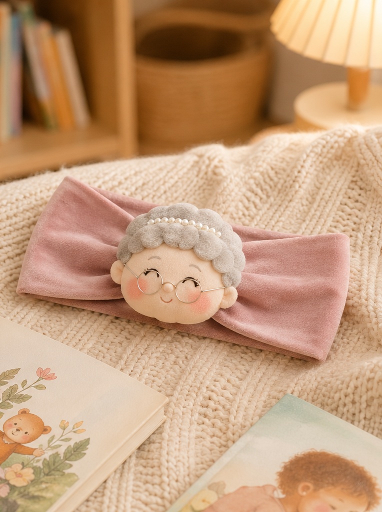 OEM Baby-Plüschpuppen-Stirnband für Geschenksets – Oma-Design mit Boutique-Mehrwert