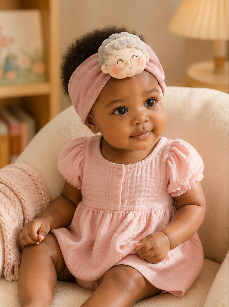 OEM Baby-Plüschpuppen-Stirnband für Geschenksets – Oma-Design mit Boutique-Mehrwert