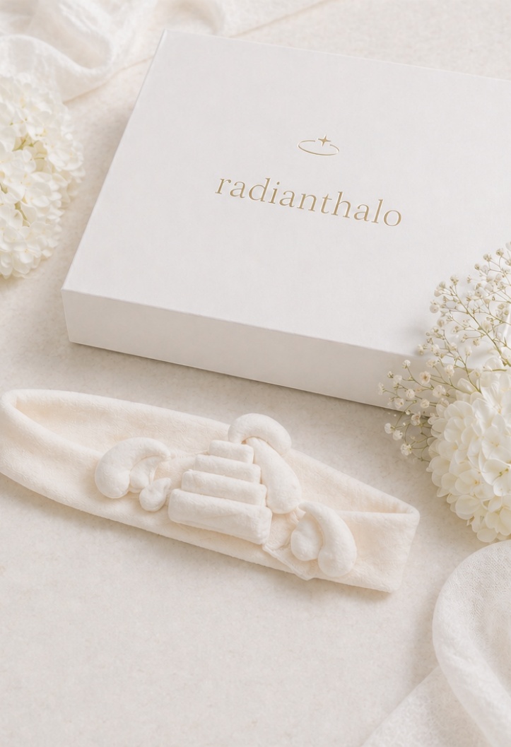 Wholesale Baptism Series Detachable Plush Knot Doll Baby Headband for Christening Boutiques