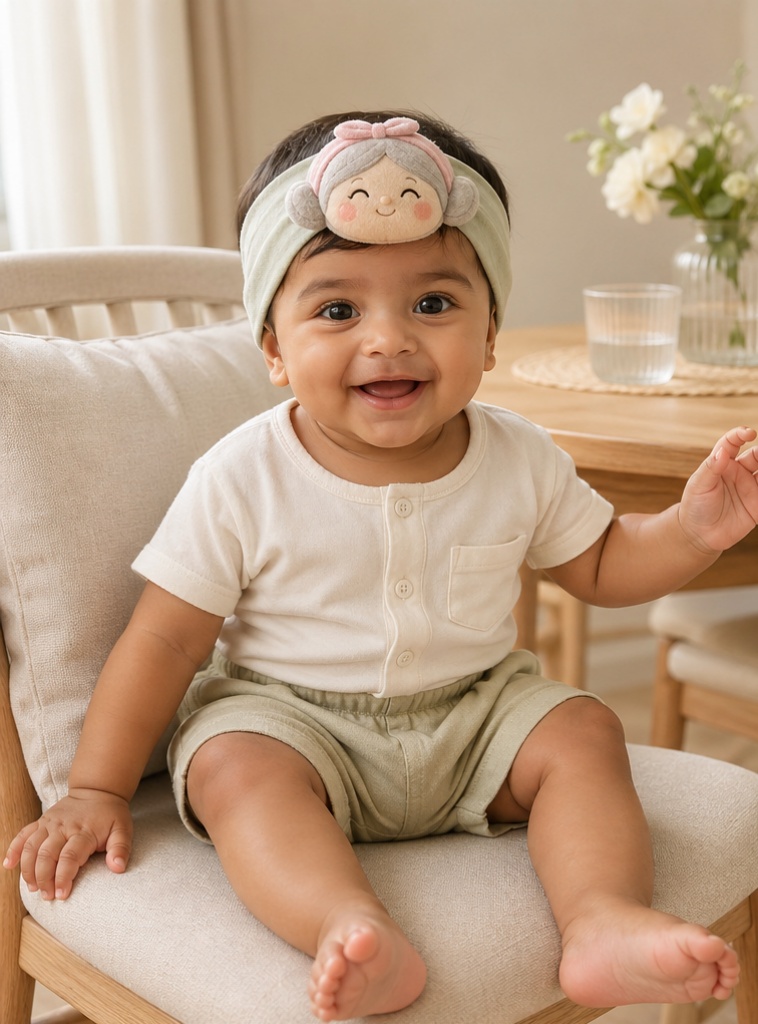 Faixa de Bebê com Boneca Plush OEM – Design Doce para Boutiques e Presentes
