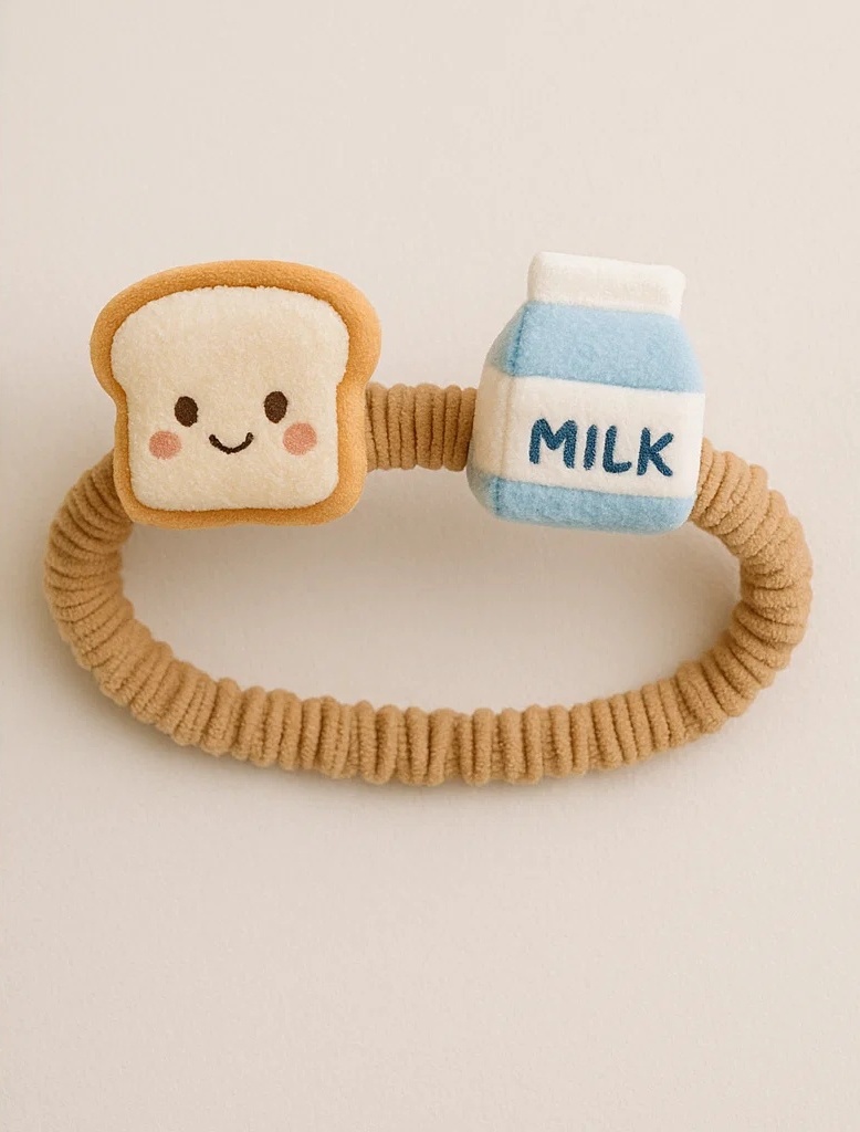 Baby Cartoon Bread and Milk Headband