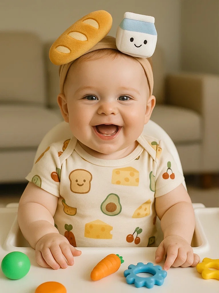 Bread and Milk Baby Headband | Handmade Accessory Perfect for Photos & Gifting