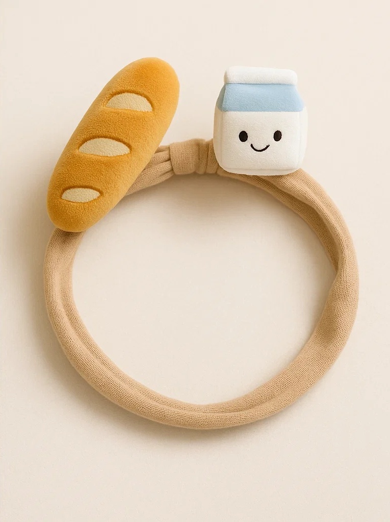 Bread and Milk Baby Headband | Handmade Accessory Perfect for Photos & Gifting