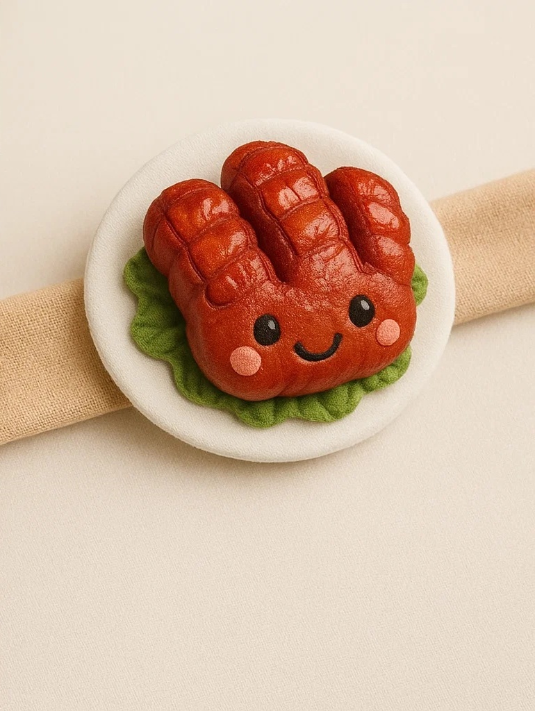Char Siu Pork Baby Headband | Handmade Asian-Inspired Photo Prop & Gift