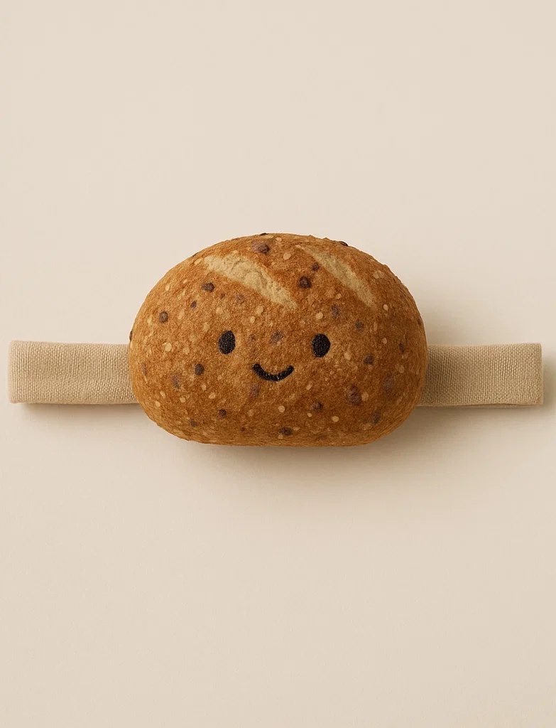 Whole Wheat Truffle Bread Baby Headband | Artisan Style Handmade Gift for Photos
