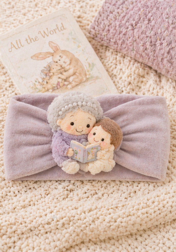 Wholesale Plush Baby Doll Headband with Removable Storytime Charm for Boutique Gift Sets