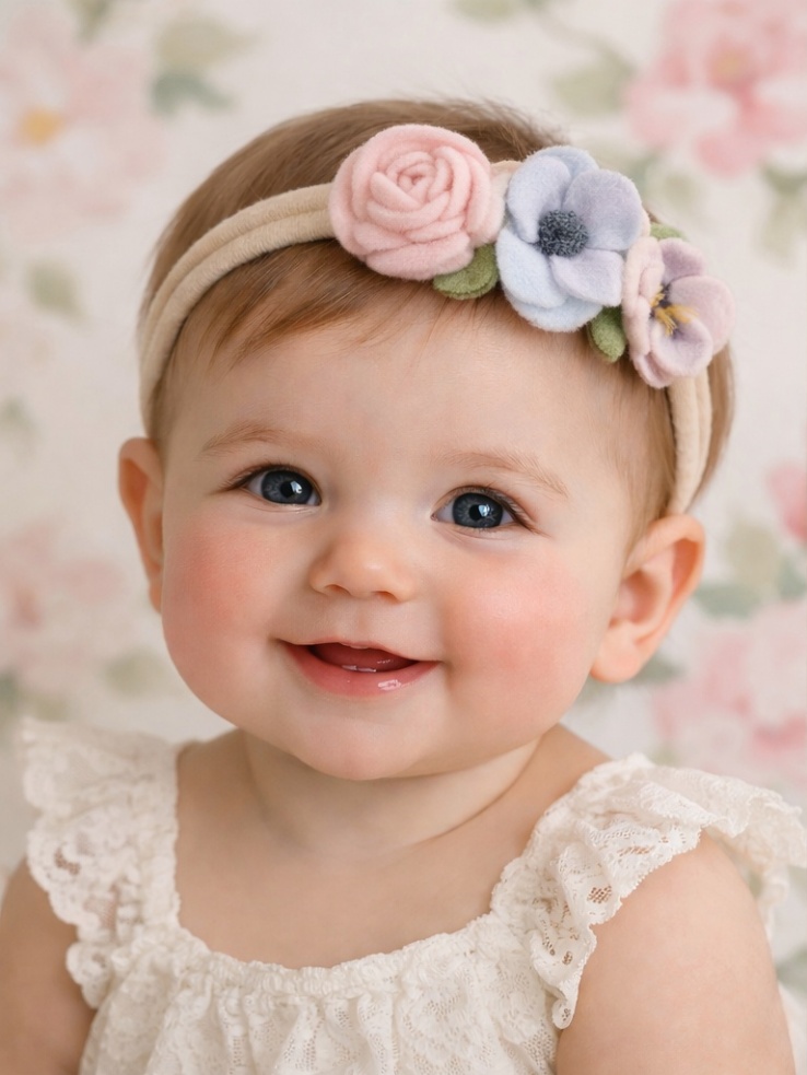 Blush Rose & Lavender Dream Baby Headband