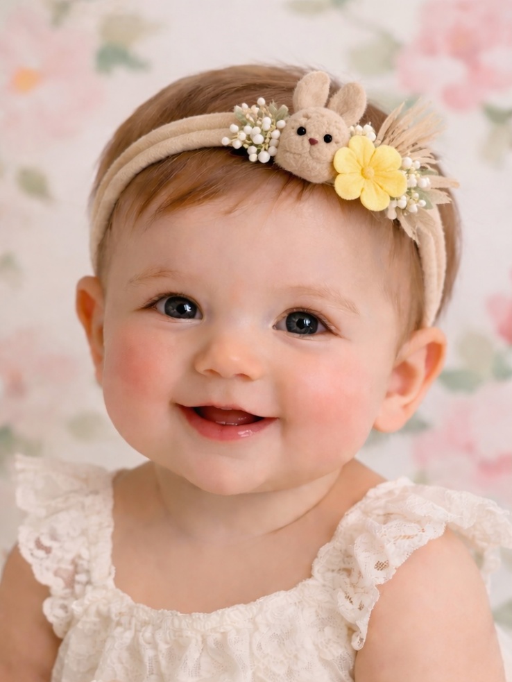 Bunny Meadow Baby Headband